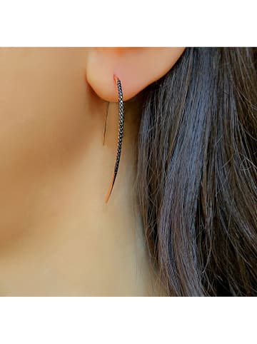 Les Petites Précieuses Rosévergulde oorhangers met edelstenen