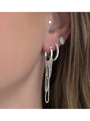 Eclat d'Argent Silber-Creolen mit Edelsteinen
