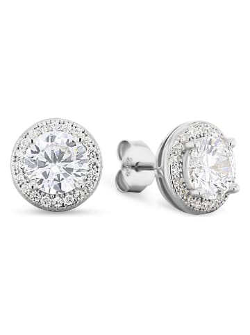 Les Favorites Srebrne kolczyki-wkrętki z cyrkoniami