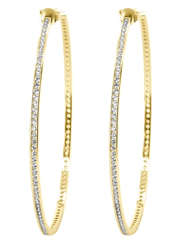 DI GIORGIO Vergold. Creolen mit Edelsteinen