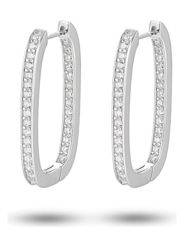 Eclat d'Argent Silber-Creolen mit Edelsteinen