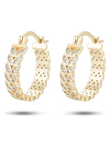 DI GIORGIO Vergold. Creolen mit Edelsteinen