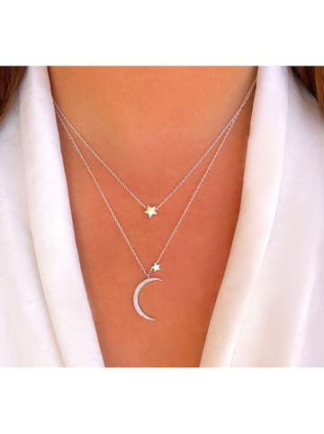 Les Petites Précieuses Zilveren ketting met sierelementen - (L)39 cm