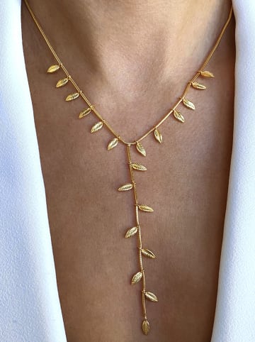 Nomad Vergulde ketting met sierelementen - (L)40 cm
