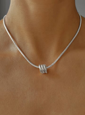 Les Petites Précieuses Srebrny naszyjnik z elementem ozdobnym - dł. 40 cm