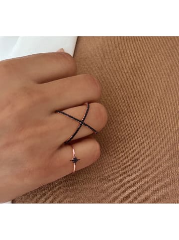 DI GIORGIO Rosévergold. Ring mit Edelsteinen