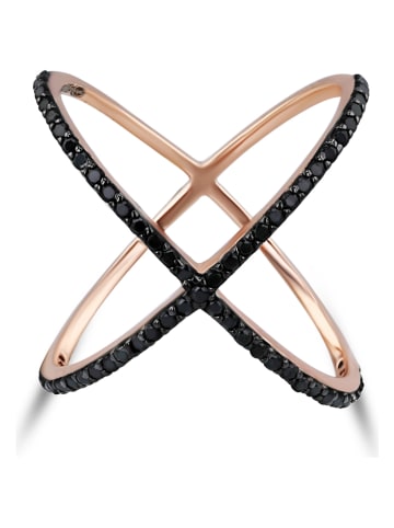 Les Favorites Rosévergold. Ring mit Edelsteinen