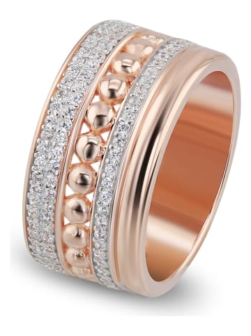 DI GIORGIO Rosévergold. Ring mit Edelsteinen