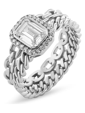 DI GIORGIO Zilveren ring met edelstenen