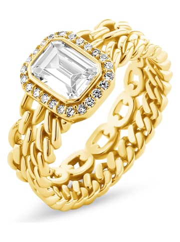 Les Petites Précieuses Vergold. Ring mit Edelsteinen