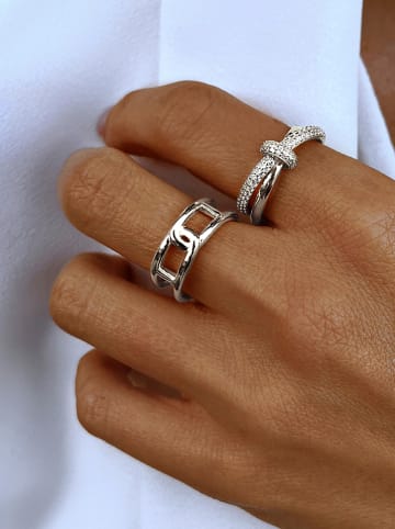 Les Petites Précieuses Silber-Ring mit Edelsteinen