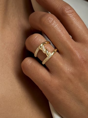 DI GIORGIO Vergulde ring met edelstenen