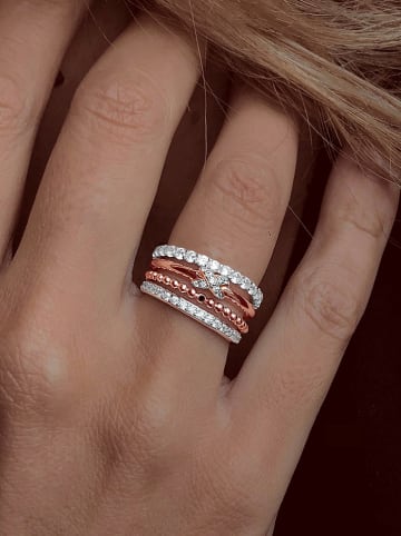 Les Petites Précieuses Silber-Ring mit Edelsteinen