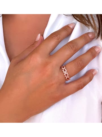DI GIORGIO Rosévergold. Ring mit Edelsteinen