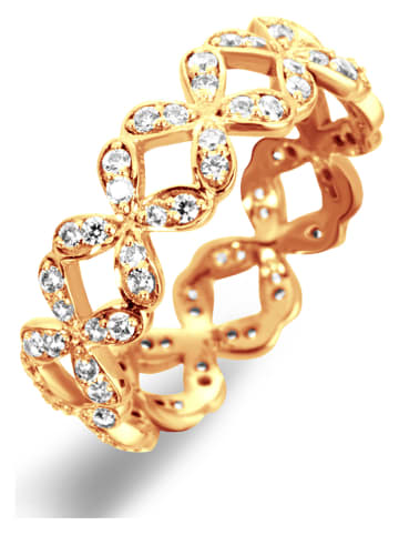 Les Petites Précieuses Rosévergold. Ring mit Edelsteinen