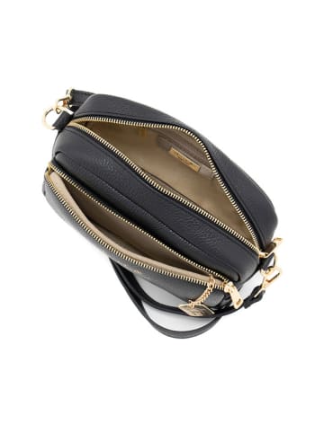 Anna Morellini Leren schoudertas "Tabita" zwart - (B)22 x (H)15 x (D)9 cm