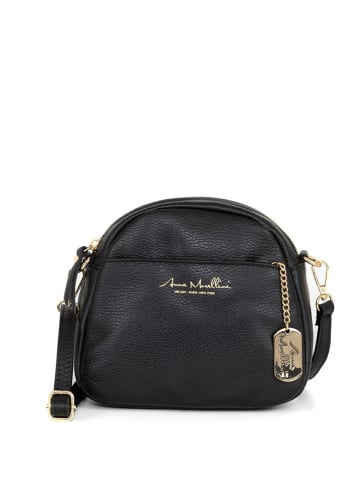 Anna Morellini Leren schoudertas "Virgilia" zwart - (B)22 x (H)19 x (D)10 cm