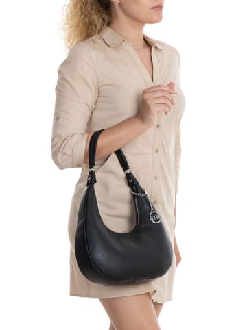 Mia Tomazzi Skórzana torebka "Beldiletto" w kolorze czarnym - 32 x 17 x 11 cm