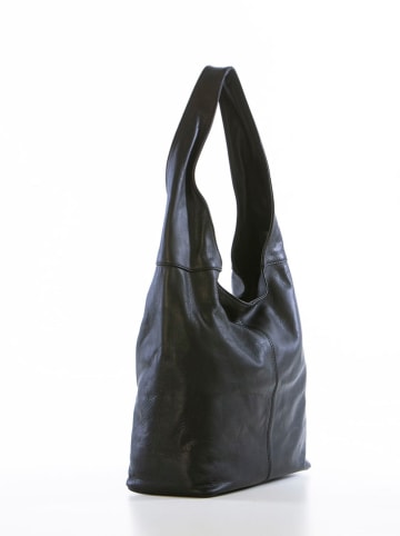 Lucca Baldi Skórzana torebka "Barga" w kolorze czarnym - 33 x 32 x 16 cm