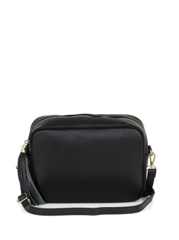 Anna Morellini Leren schoudertas "Berta" zwart - (B)28 x (H)20 x (D)10 cm