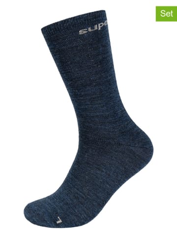 super.natural 2er-Set: Socken "All Day" in Dunkelblau