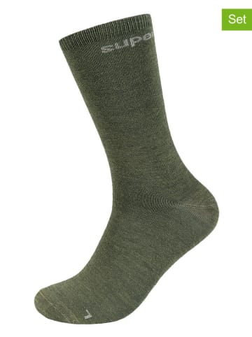 super.natural 2er-Set: Socken "All Day" in Khaki