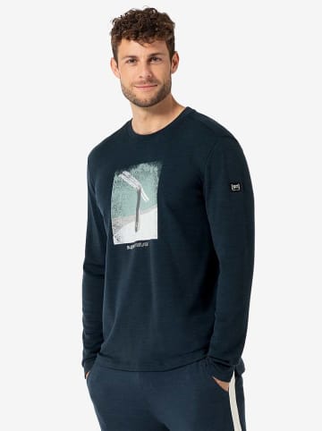 super.natural Funktionslongsleeve "Header Brush" in Dunkelblau