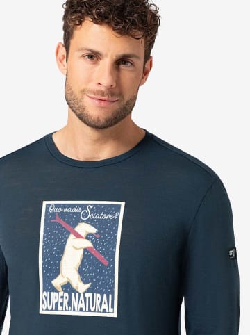 super.natural Longsleeve "Skiatore" in Dunkelblau