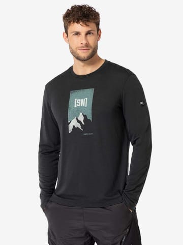 super.natural Funktionslongsleeve "2 Pitch" in Schwarz