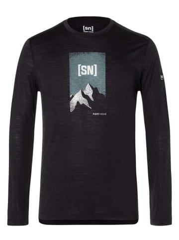 super.natural Funktionslongsleeve "2 Pitch" in Schwarz