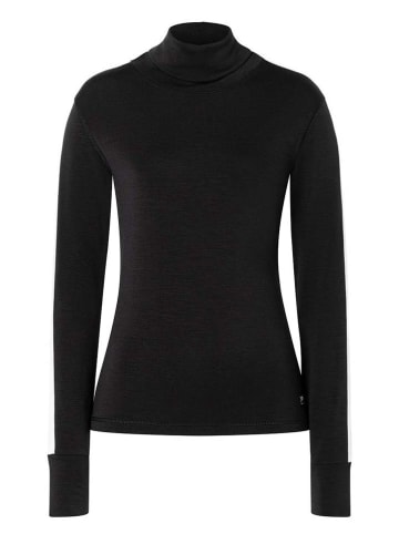 super.natural Funktionslongsleeve "Colorado" in Schwarz/ Weiß