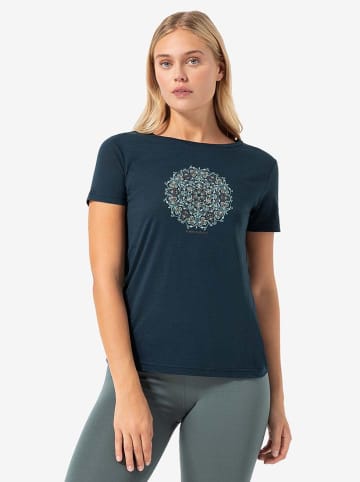 super.natural Functioneel shirt "Ornament" donkerblauw