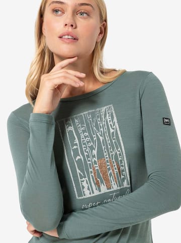 super.natural Functionele longsleeve "Sunbirch" mintgroen