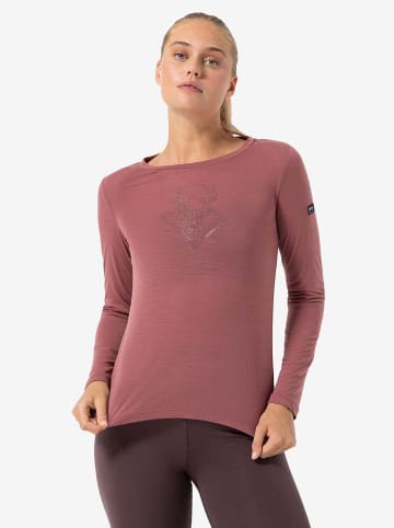 super.natural Funktionslongsleeve "Deer Art" in Pink