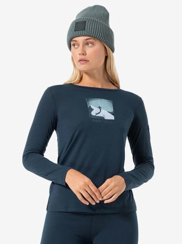 super.natural Funktionslongsleeve "Almost Done" in Dunkelblau