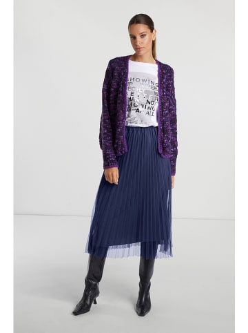 Rich & Royal Cardigan in Lila/ Schwarz