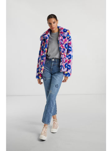 Rich & Royal Teddyjacke in Blau/ Pink