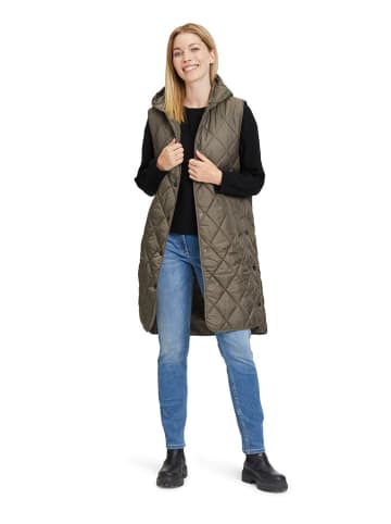 AMBER & JUNE Kamizelka pikowana w kolorze khaki