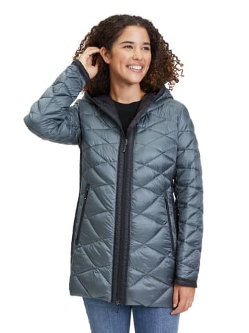 AMBER & JUNE Doorgestikte jas blauw