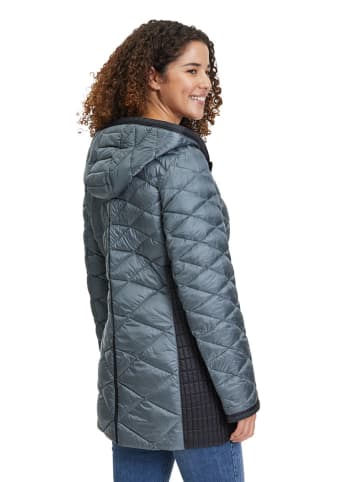 AMBER & JUNE Doorgestikte jas blauw