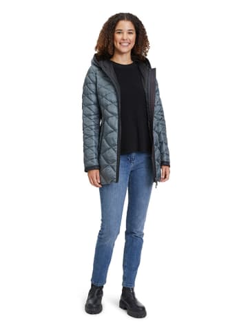 AMBER & JUNE Doorgestikte jas blauw