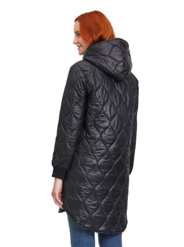 AMBER & JUNE Steppmantel in Schwarz