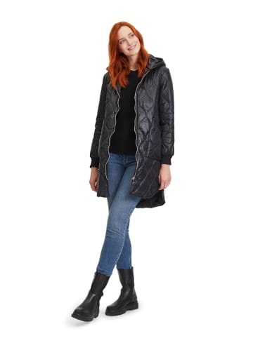 AMBER & JUNE Steppmantel in Schwarz