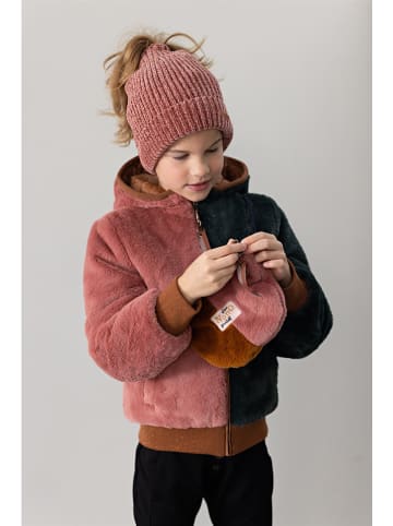 NONO Fleece vest "NoNo Braz" groen/lichtroze