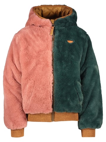 NONO Fleece vest "NoNo Braz" groen/lichtroze