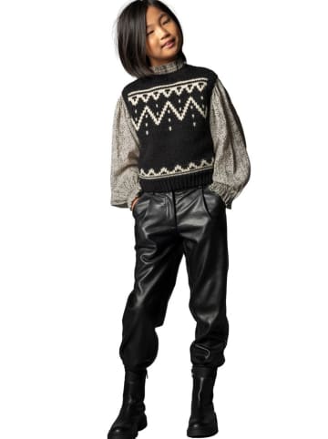 Like Flo Kunstleren broek "Yara" zwart