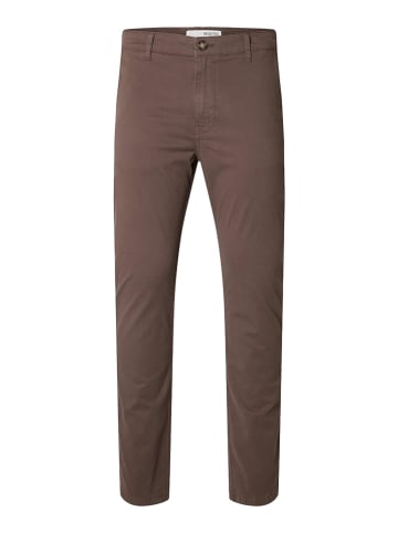 SELECTED HOMME Spodnie chino w kolorze brązowym