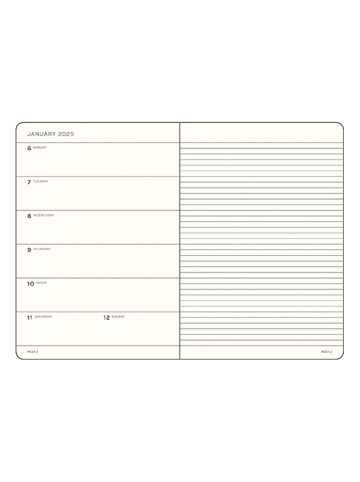 LEUCHTTURM1917 Weekkalender & notitieboek paars - (B)14,5 x (H)21 cm
