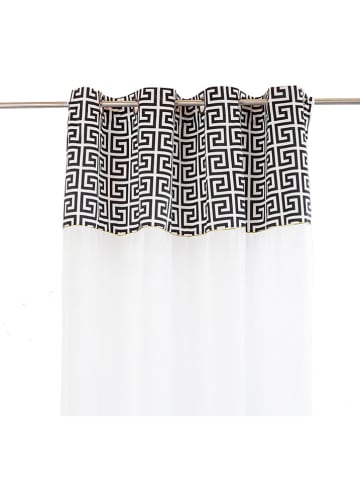 Chic Home Gordijn wit/zwart - (L)270 x (B)140 cm