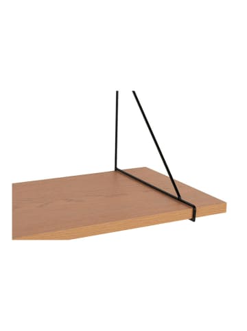 House Nordic Regał ścienny w kolorze czarno-jasnobrązowym - 80 x 29 cm